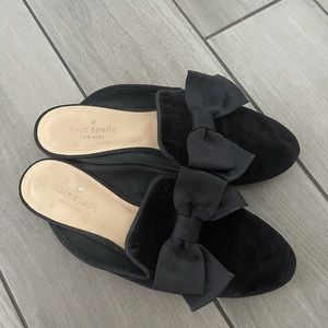 Kate spade black bow flats